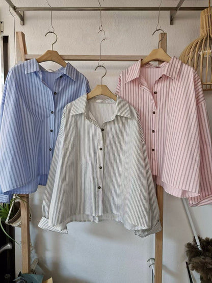 1C310 直條紋短版襯衫