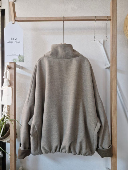 1C317 壓縮毛呢翻領外套