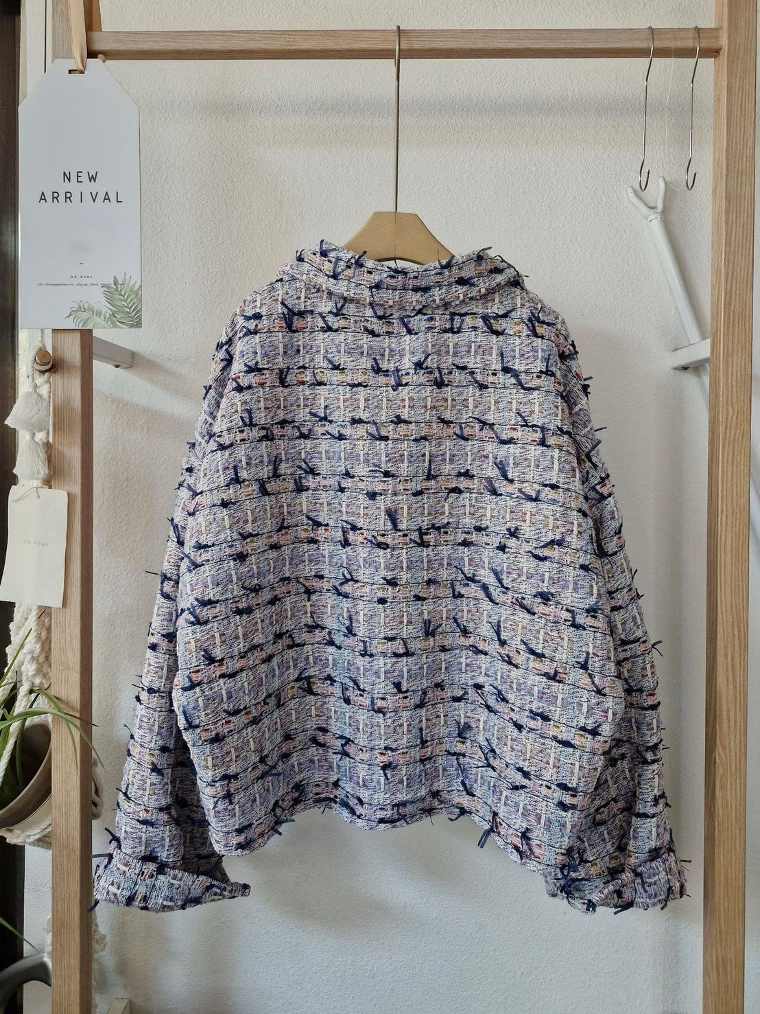 1C303 小香軟呢短版襯衫外罩