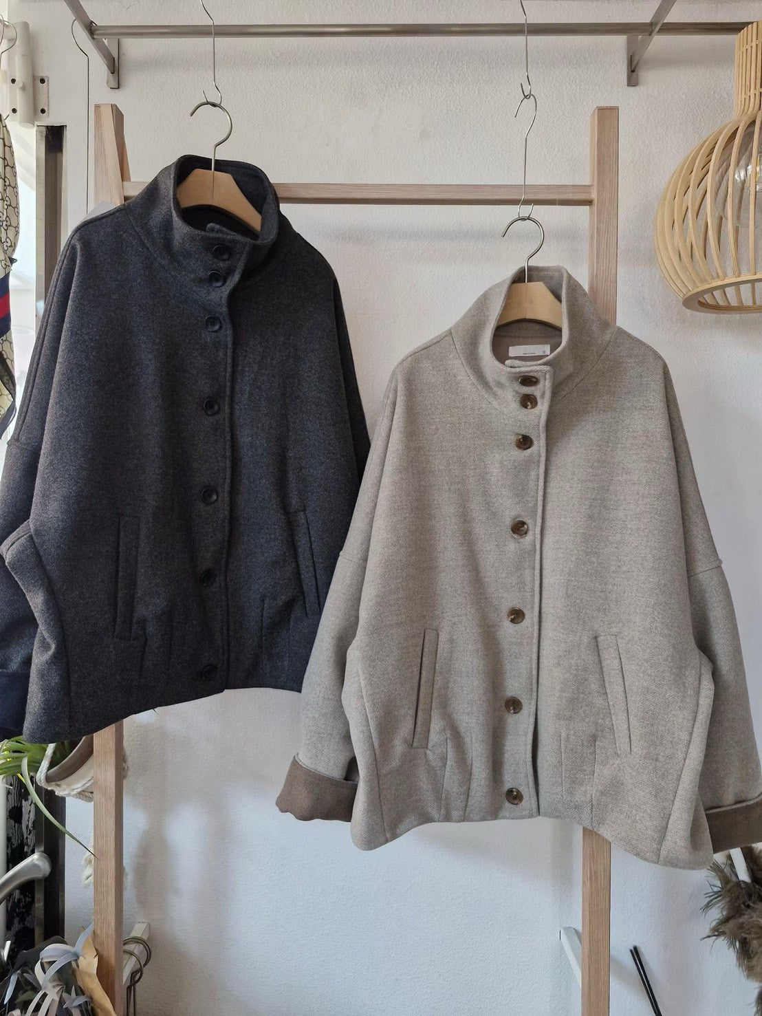 1C317 壓縮毛呢翻領外套