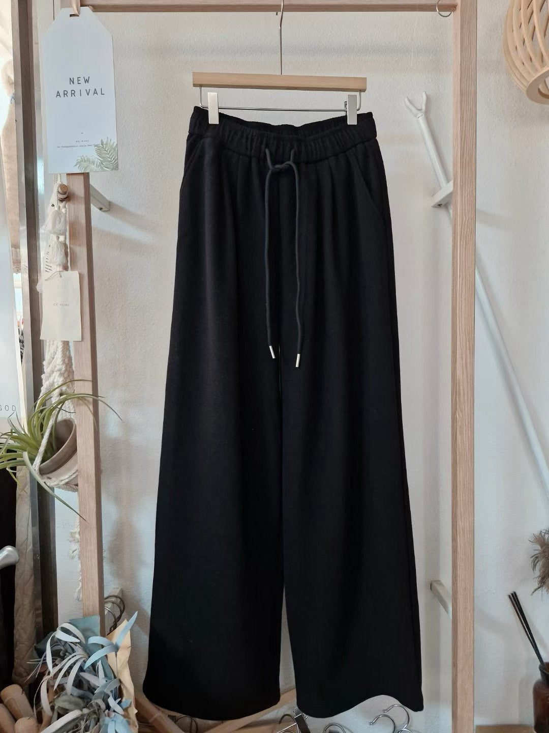 1C302 刷絨鬆緊腰棉長褲