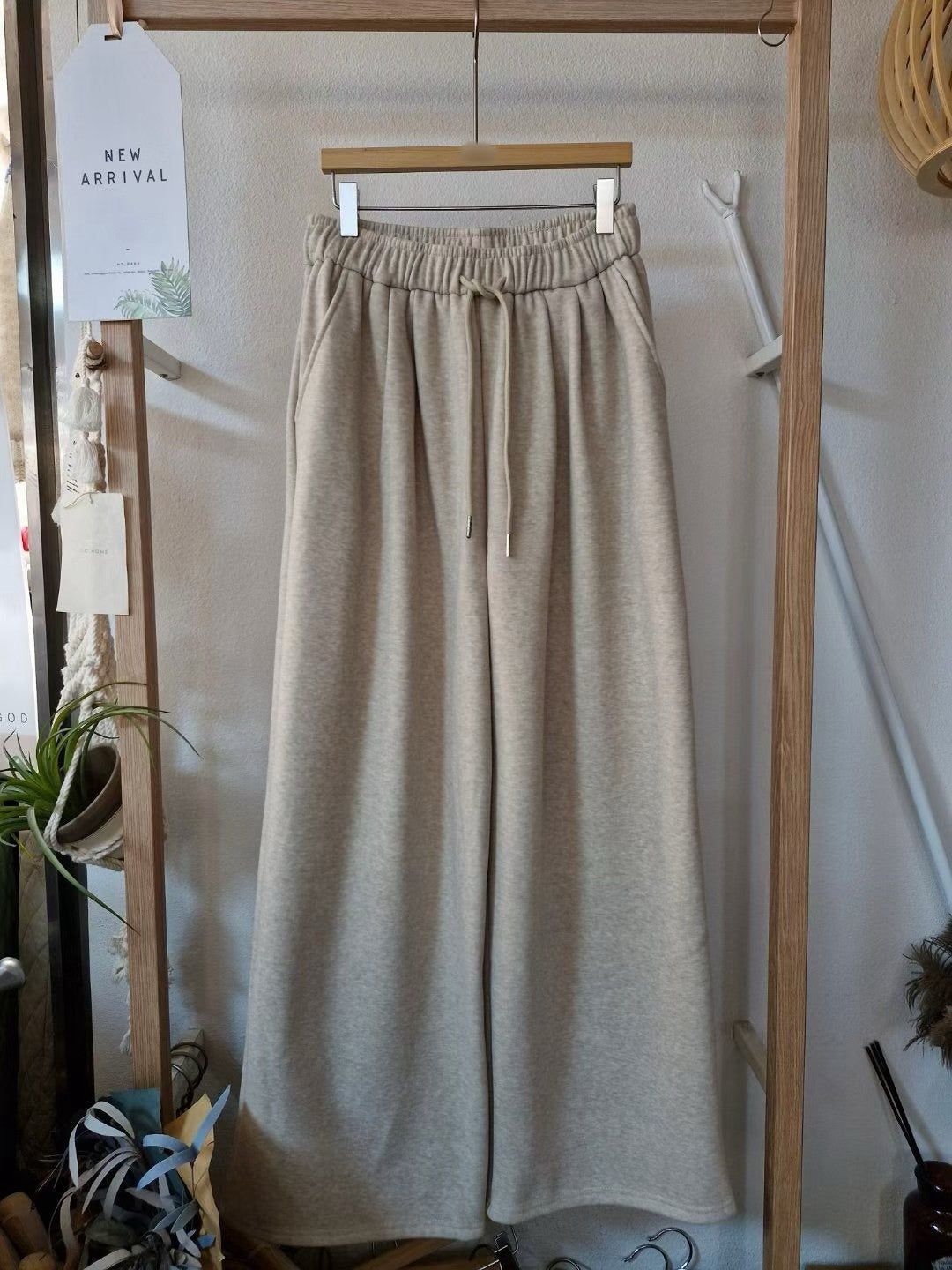 1C302 刷絨鬆緊腰棉長褲