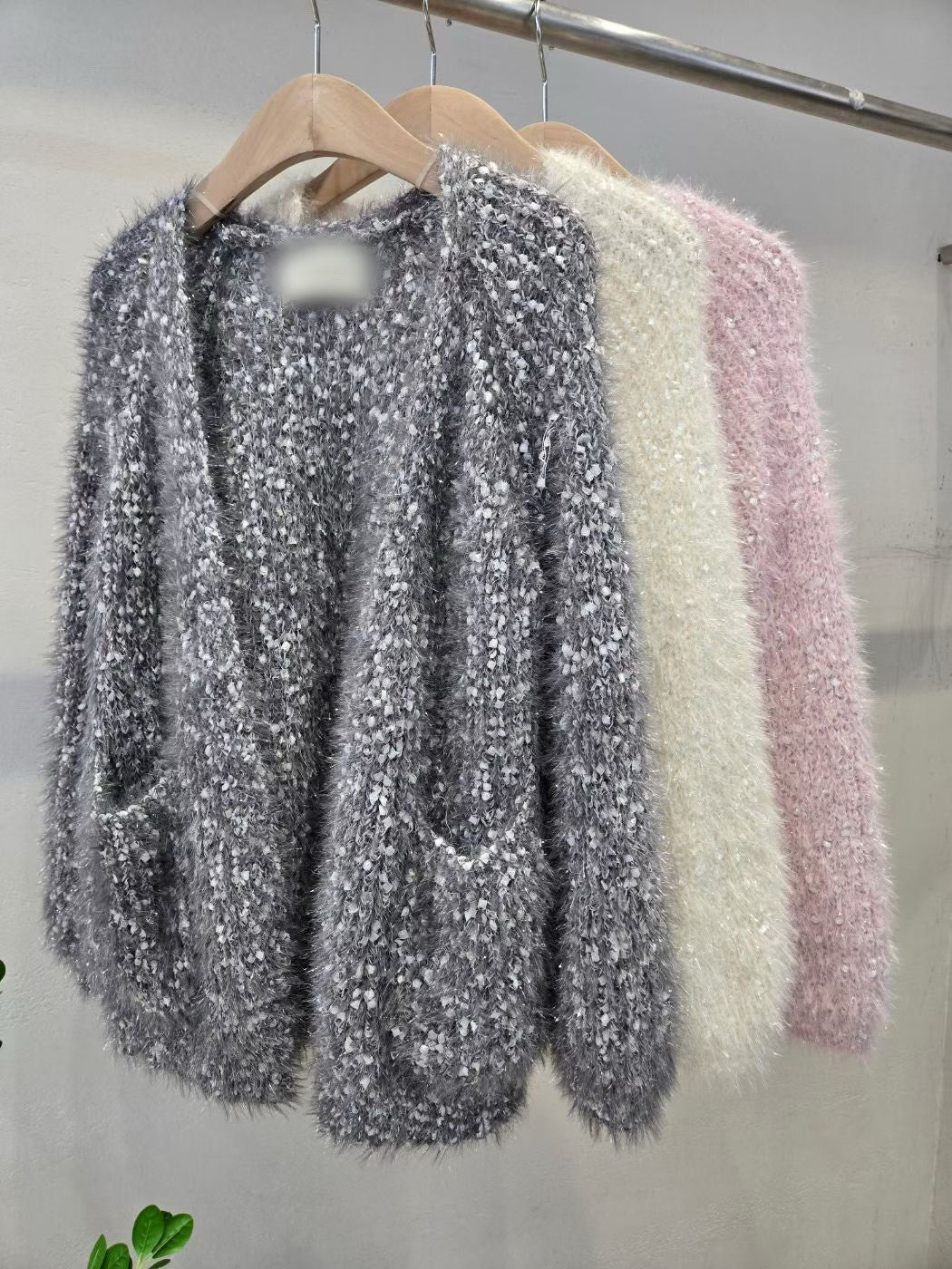 1D124 銀蔥棉花糖針織外套