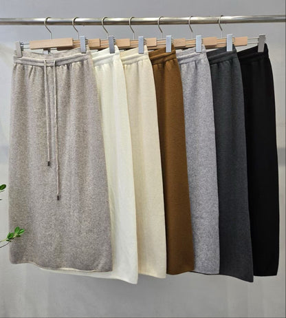 1D102 鬆緊腰針織長裙