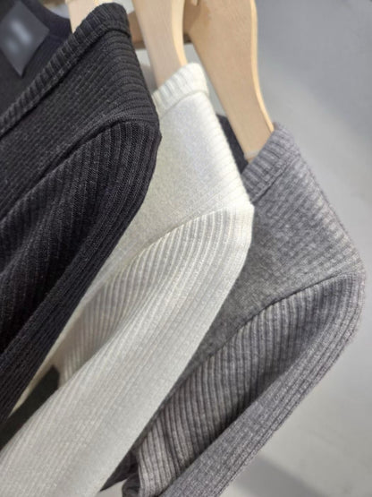 1D105 U領BRA螺紋棉長T