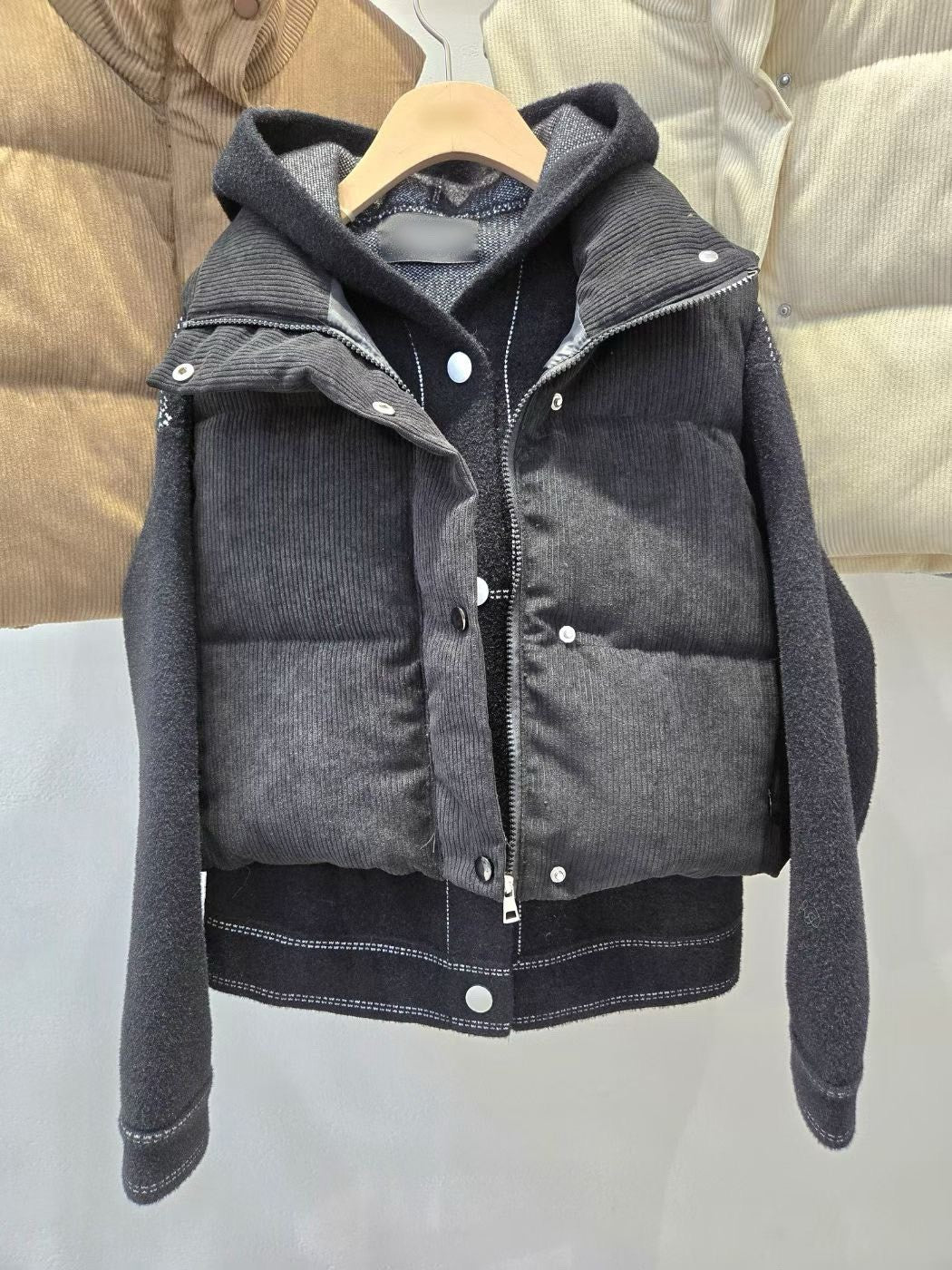 1D104 燈心絨短版鋪棉背心