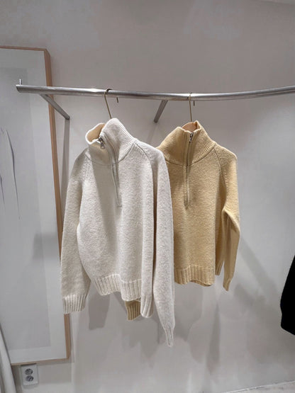 1B212 拉鍊開襟毛衣