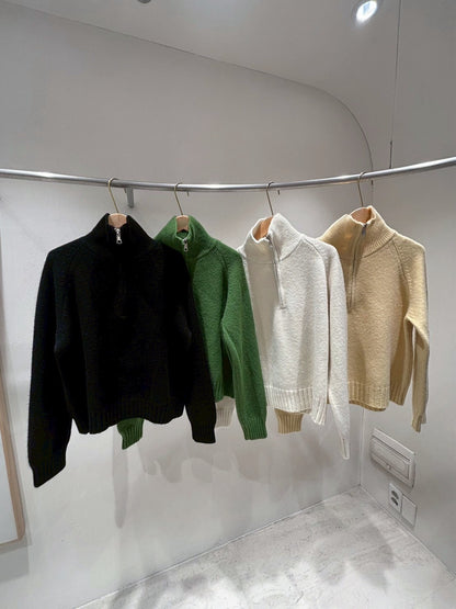 1B212 拉鍊開襟毛衣