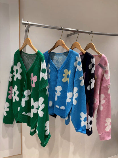 1B215 花朵針織外套