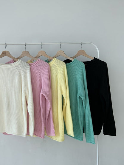 1B201 接袖粗織針織衫