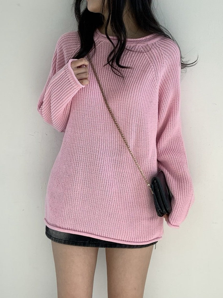 1B201 接袖粗織針織衫