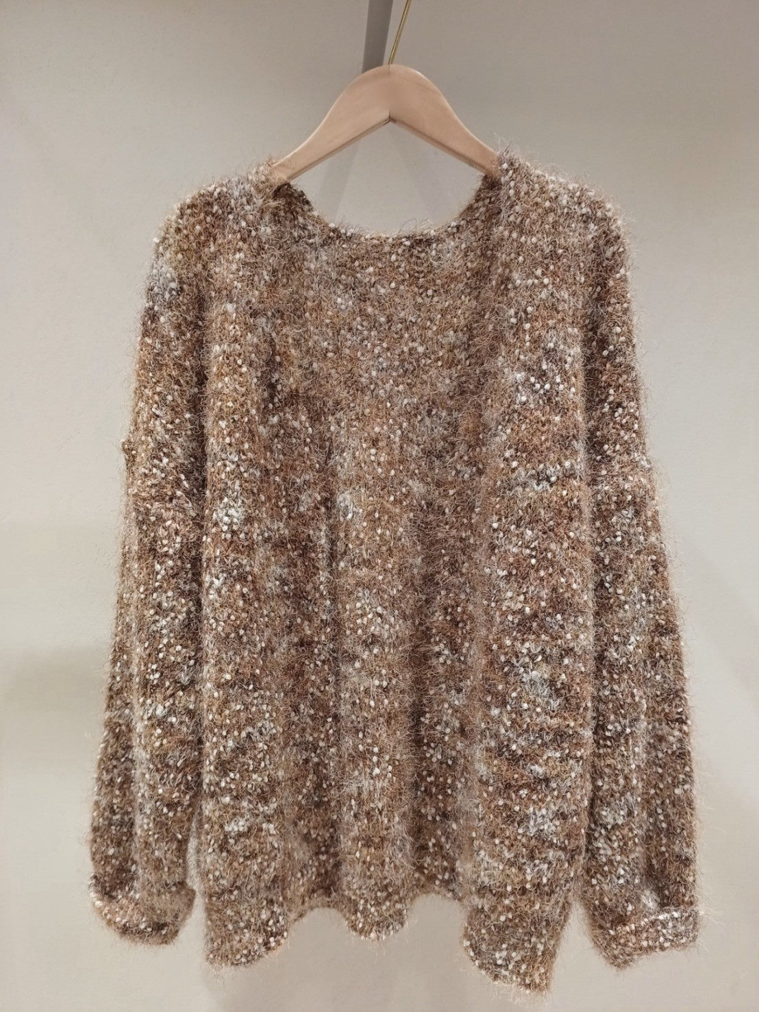 1B204 棉花糖鬚鬚感長版外套