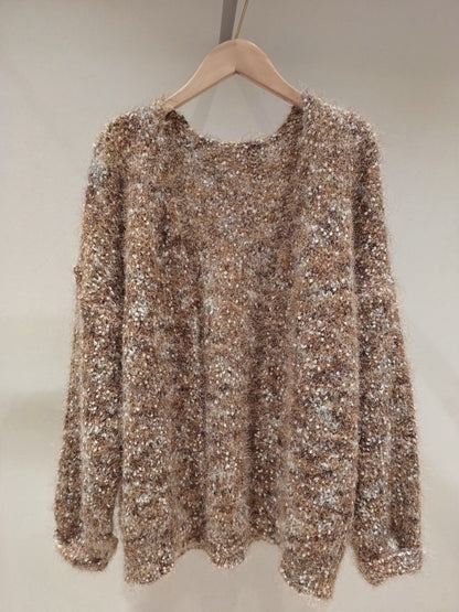 1B204 棉花糖鬚鬚感長版外套