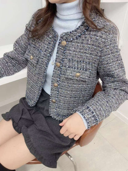 1C106 混色小香外套