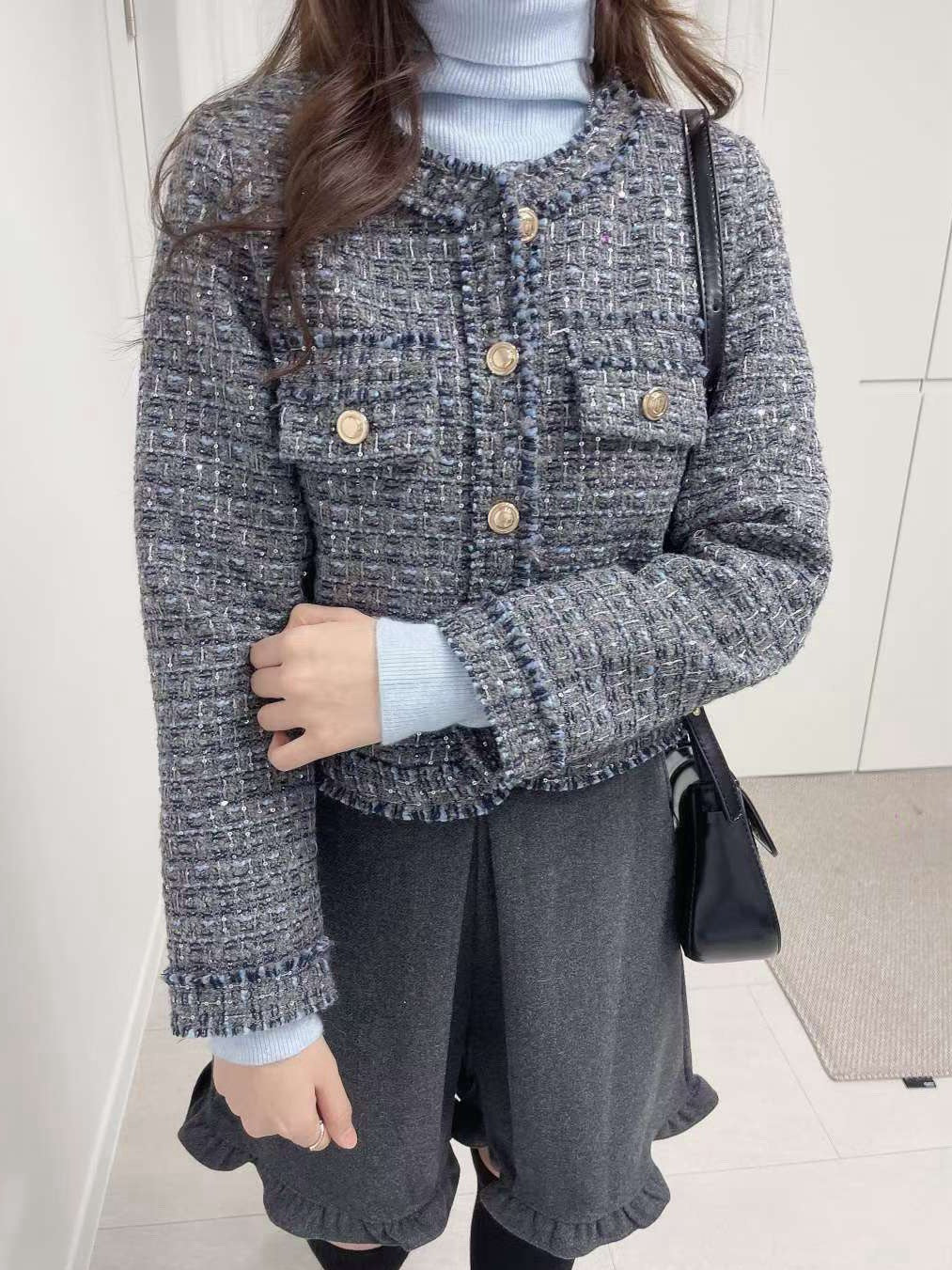 1C106 混色小香外套