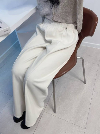 1C116 鬆緊腰長寬褲