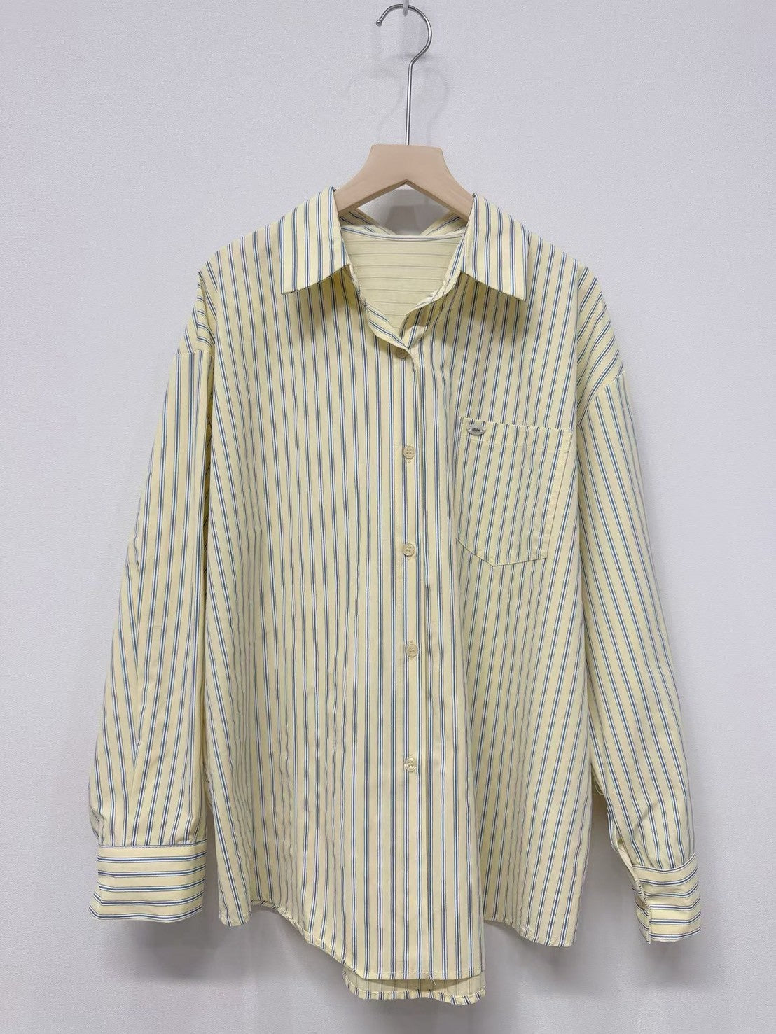 1C104 直紋襯衫+針織披肩