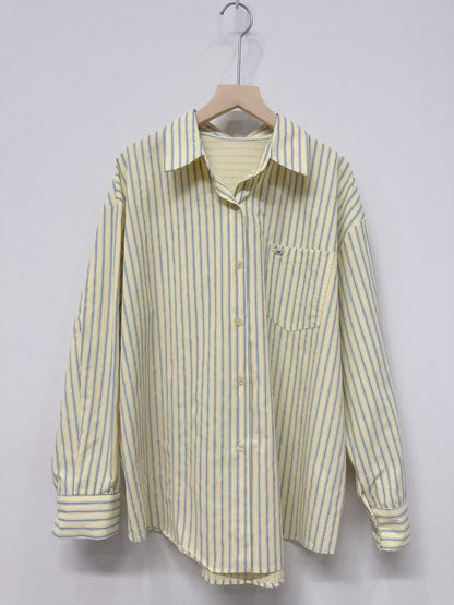 1C104 直紋襯衫+針織披肩