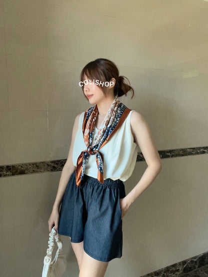 SC010 腰果花絲質大方巾