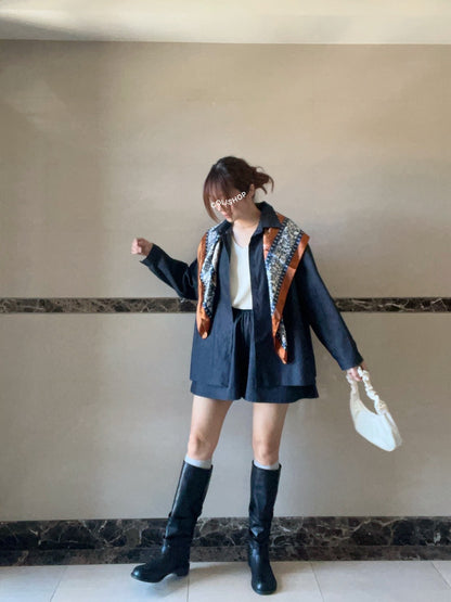 SC010 腰果花絲質大方巾