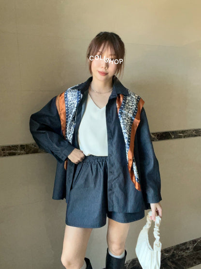 SC010 腰果花絲質大方巾