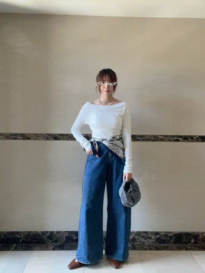 TS1769 大U領長袖棉T