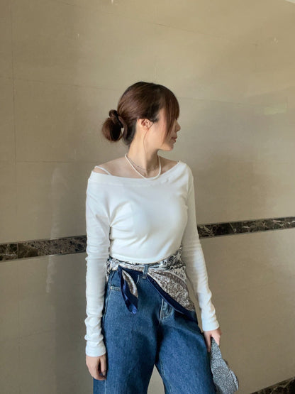 TS1769 大U領長袖棉T