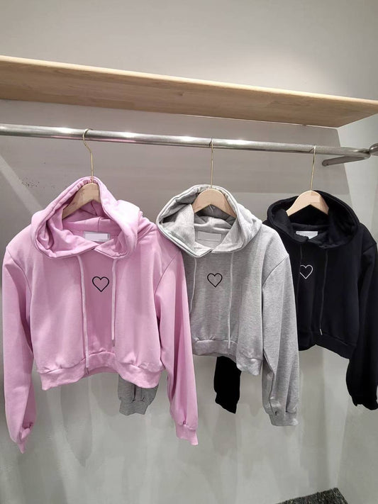 10A105 愛心短版帽T