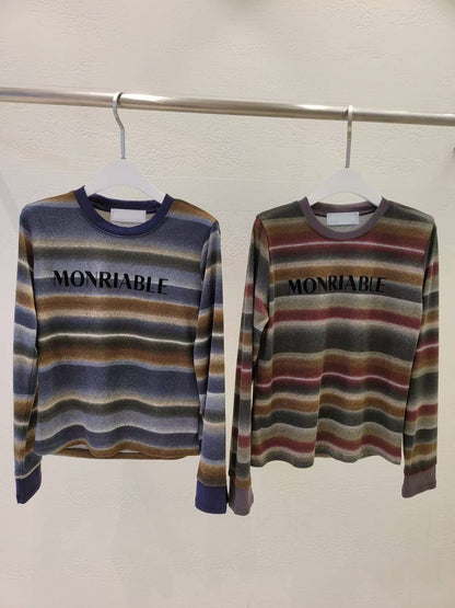 10A111 漸層橫條長T