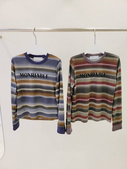 10A111 漸層橫條長T