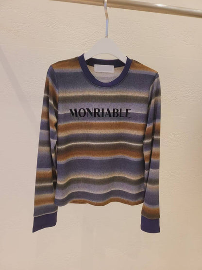 10A111 漸層橫條長T