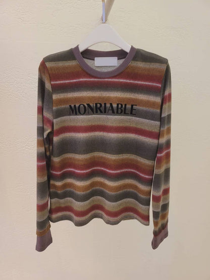 10A111 漸層橫條長T