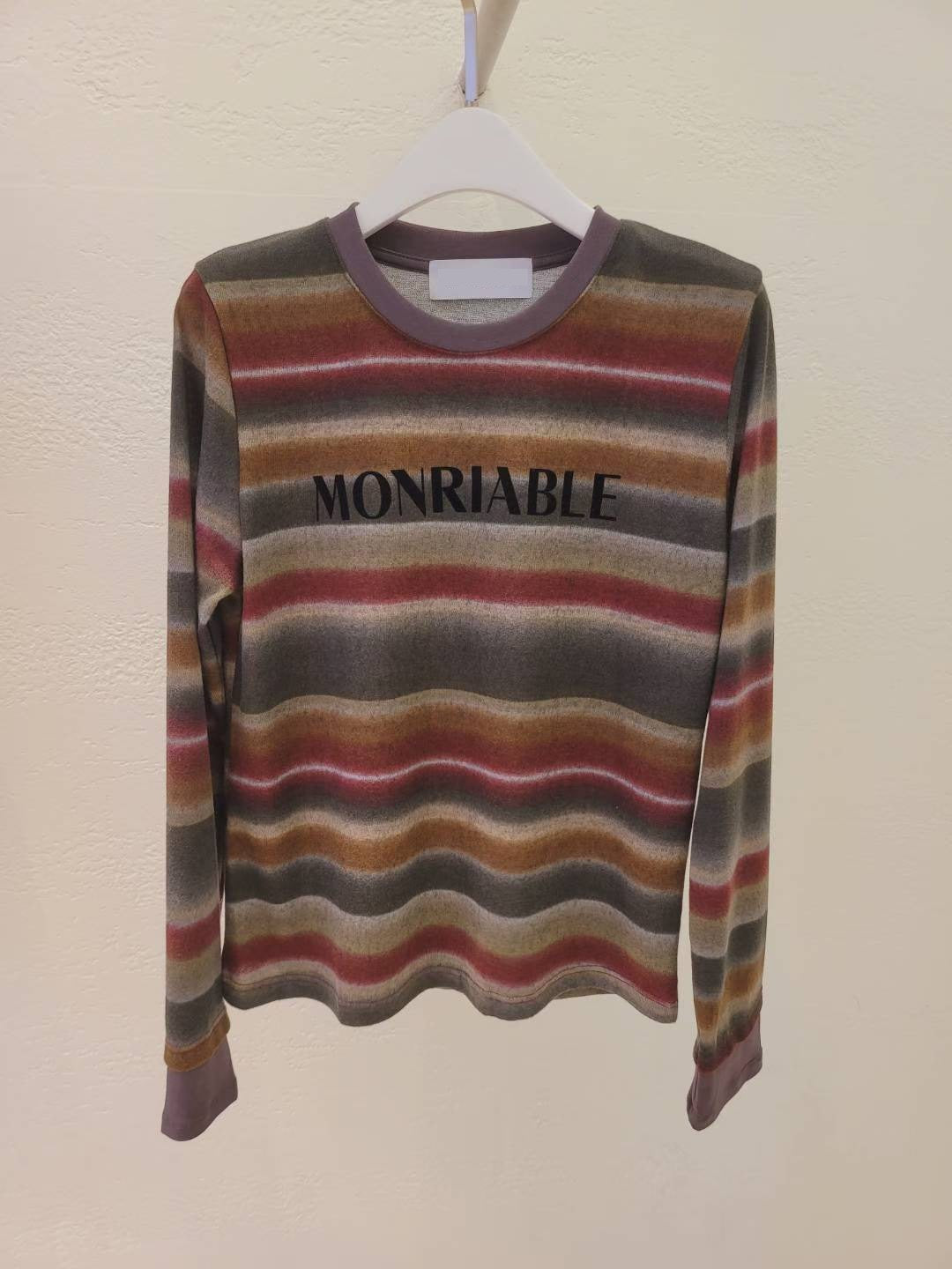 10A111 漸層橫條長T