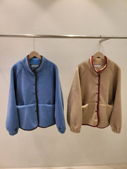 10A114 滾邊羔羊毛外套