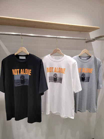 10A115 橘色字母照片長版短T