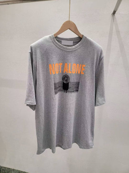 10A115 橘色字母照片長版短T