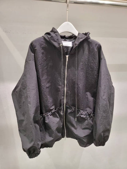 10A117 防潑水抽繩口袋連帽夾克
