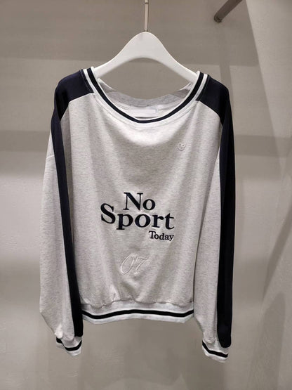 10A119 運動風接袖衛衣