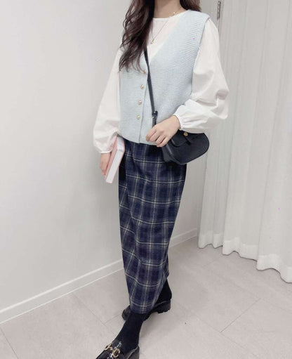 10D113 圓領澎袖長上衣