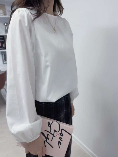 10D113 圓領澎袖長上衣