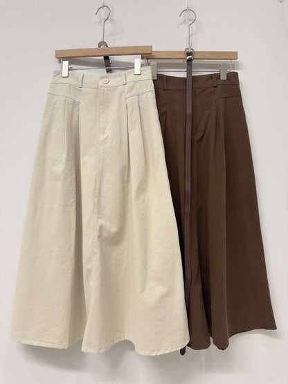 10D108 皮帶+長A字裙(後鬆緊腰)