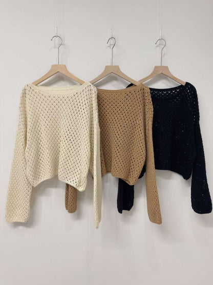 10D117 洞洞長袖針織衫