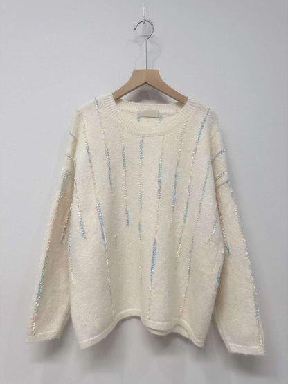 10D106 緞帶直紋舒服毛衣