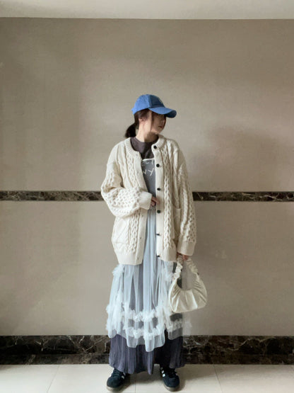 JK1878 立體織紋針織外套