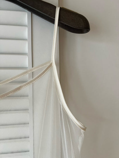 DS3513 細帶紗質長襯裙