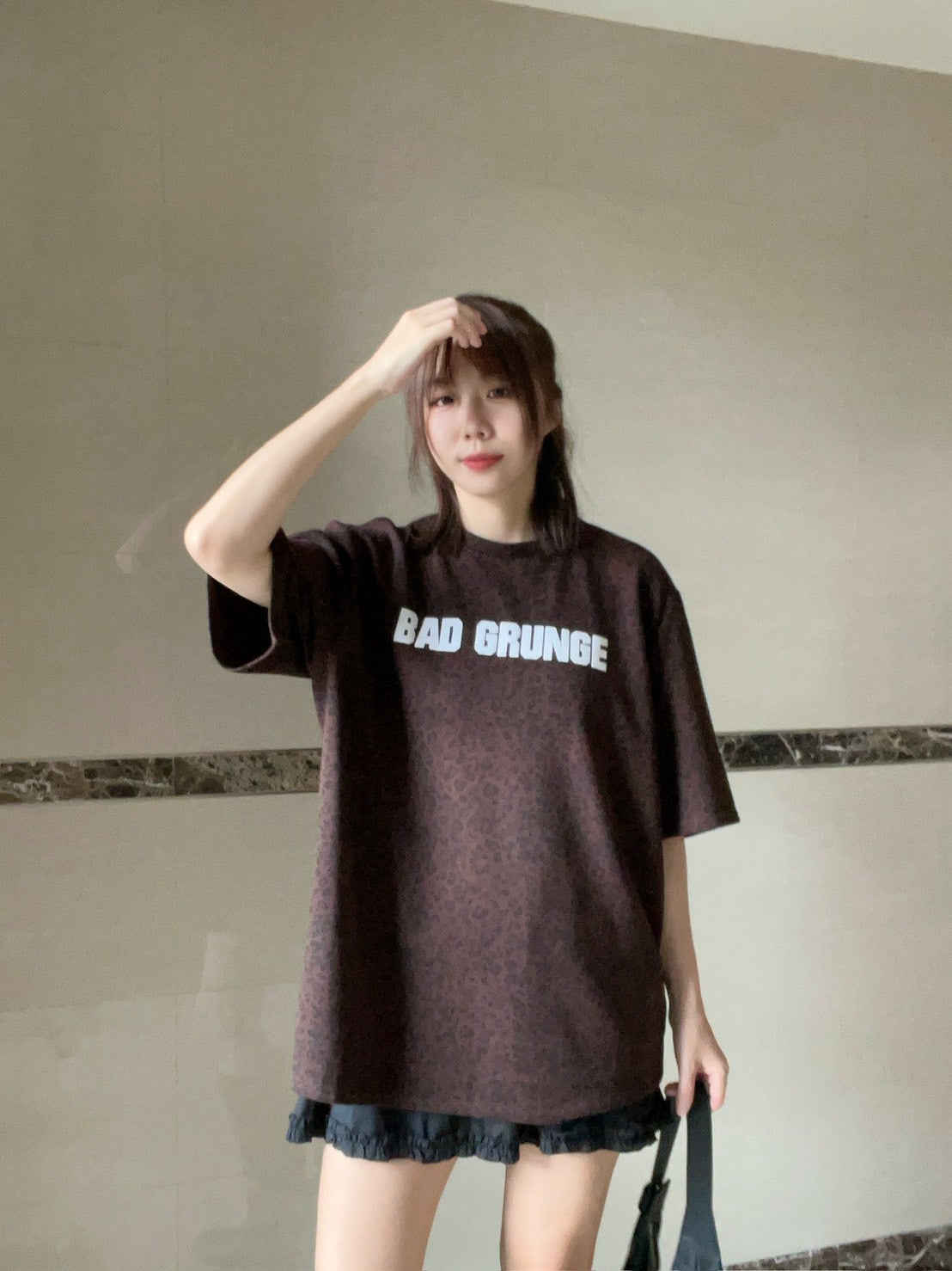 KS744 荷葉邊雪紡短褲裙