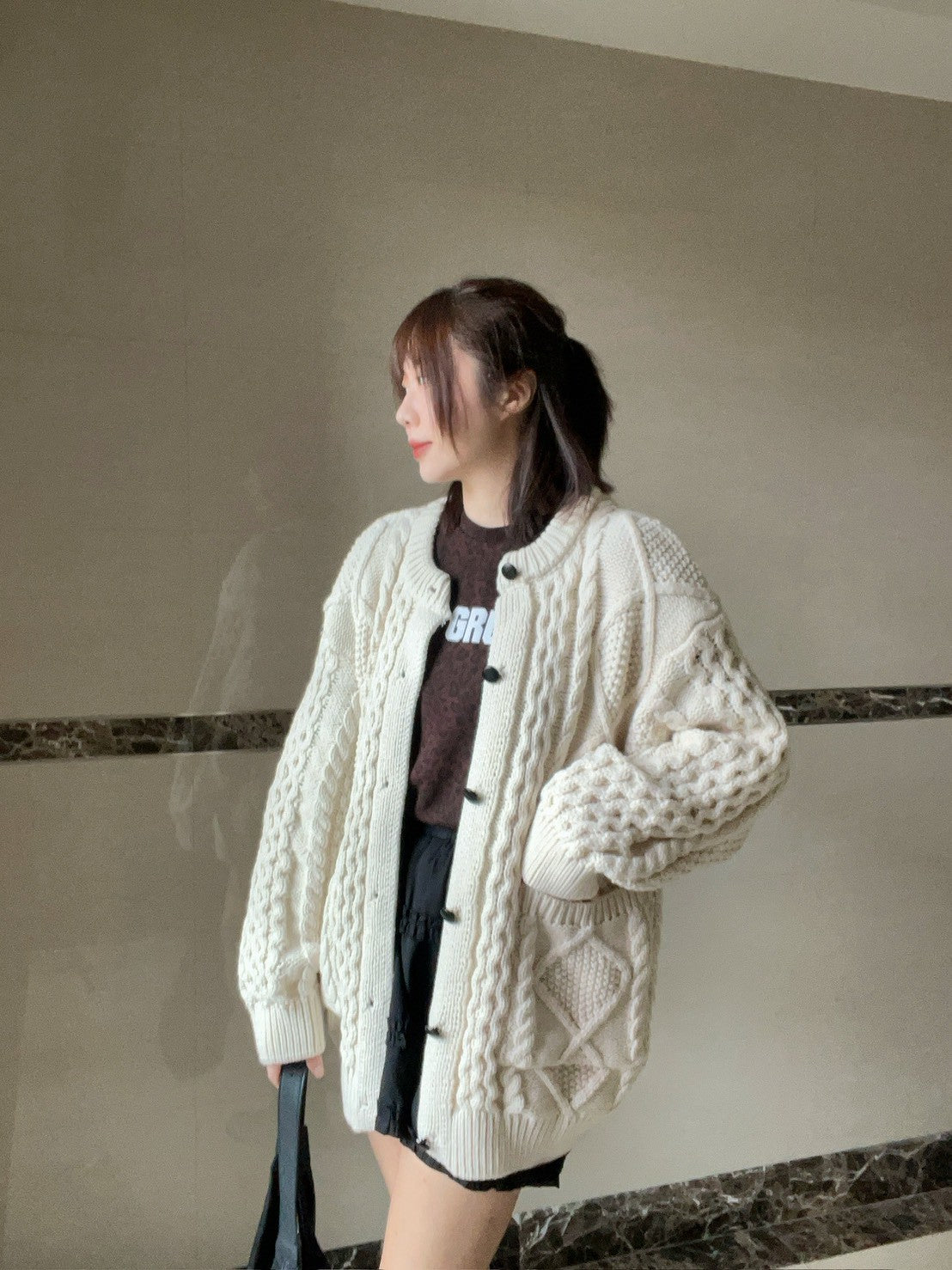 JK1878 立體織紋針織外套