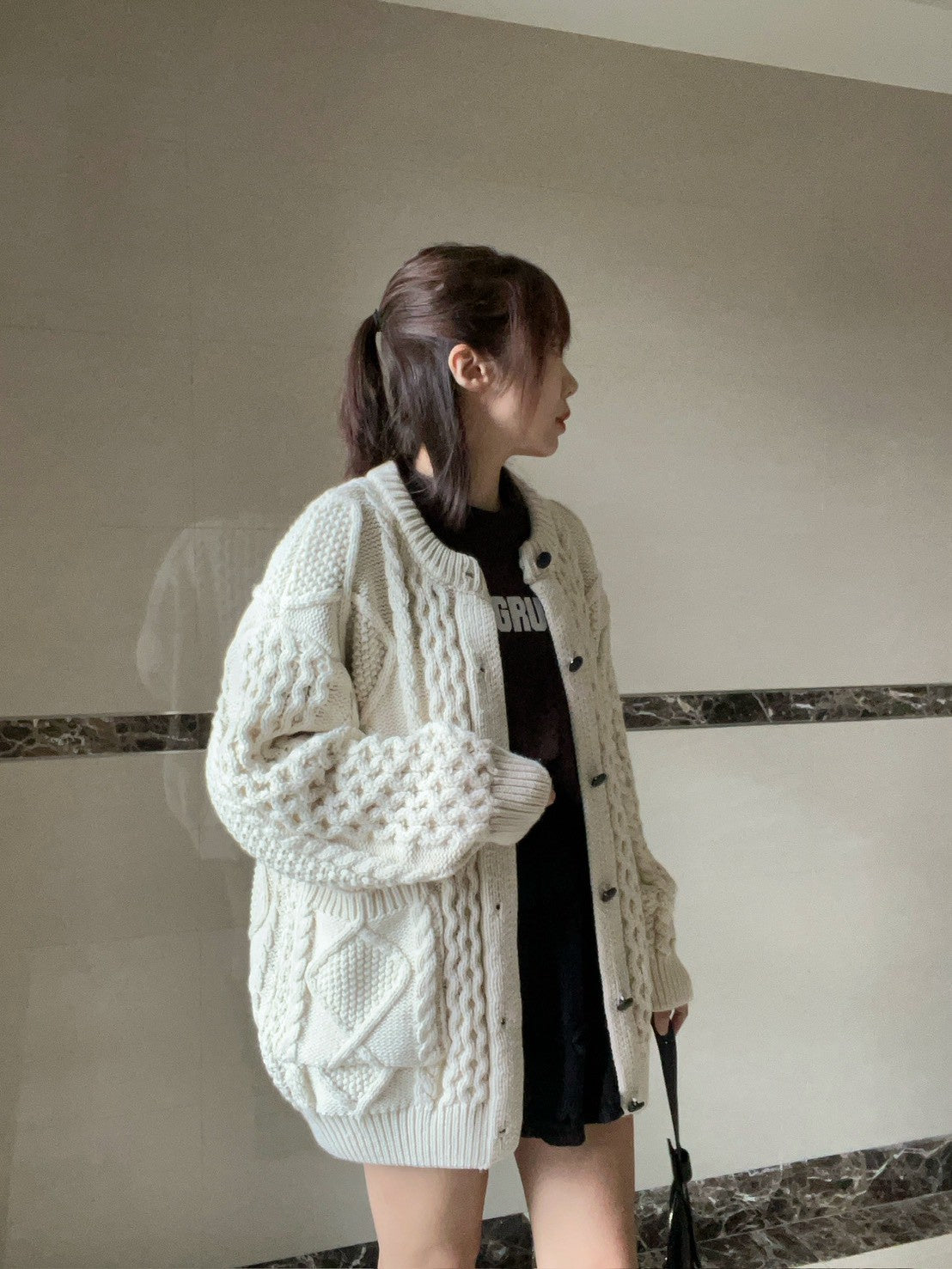 JK1878 立體織紋針織外套