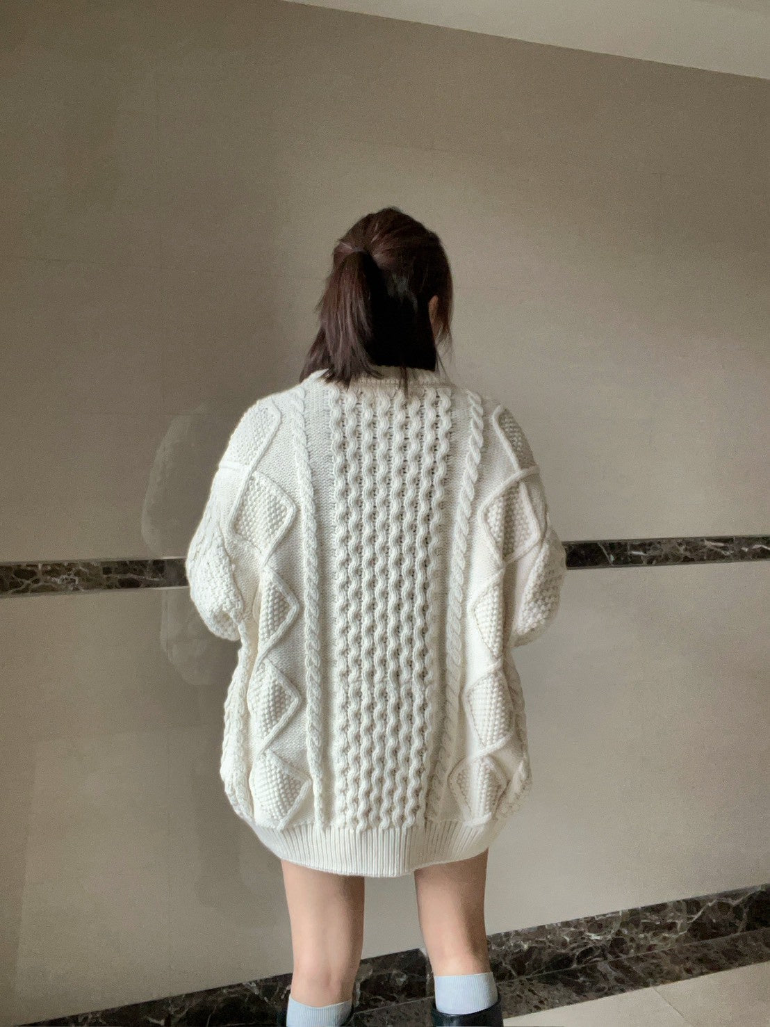 JK1878 立體織紋針織外套