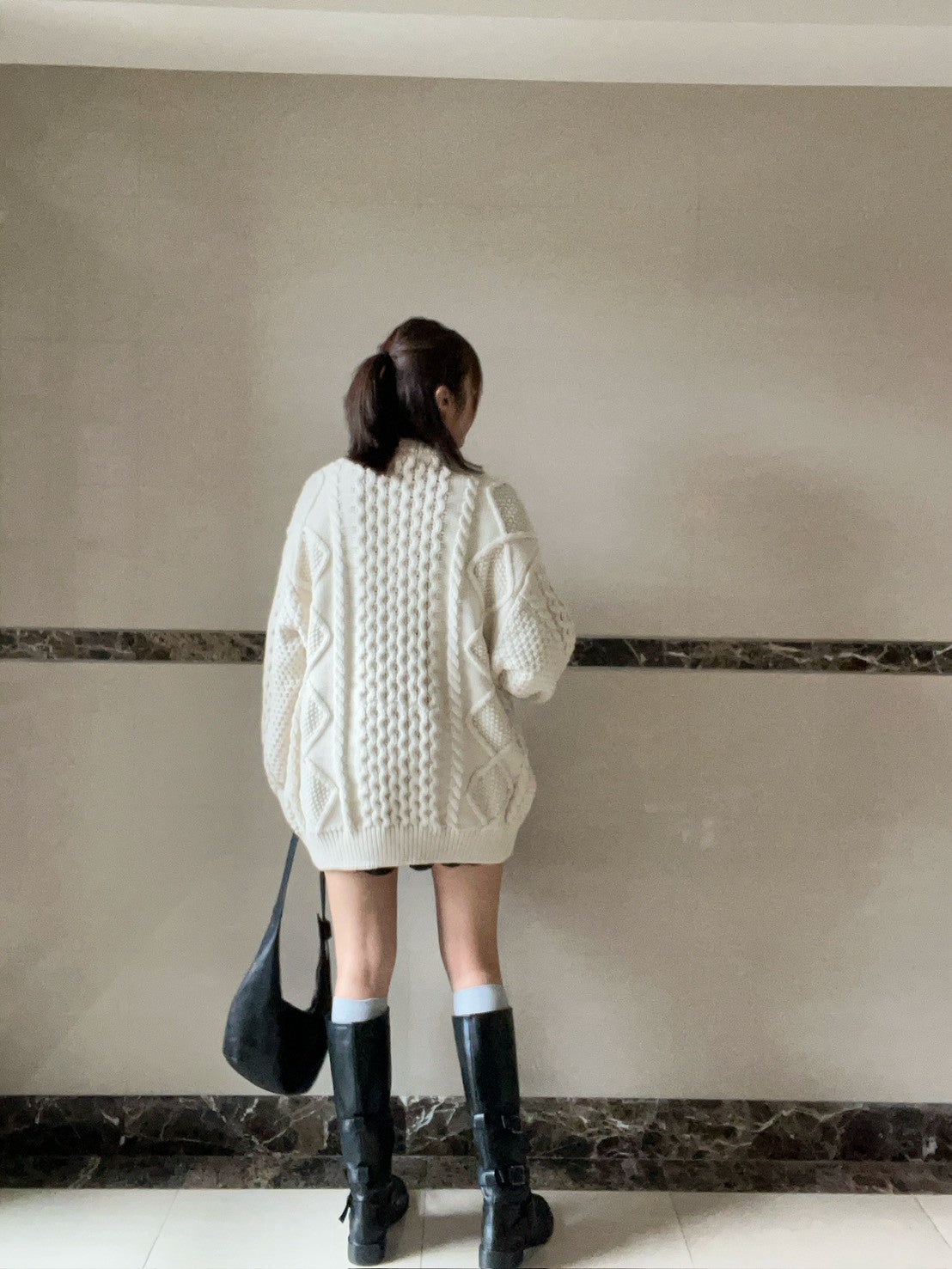 JK1878 立體織紋針織外套